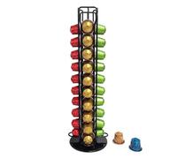 Support de dosettes de café, support de rangement pour dosettes de café, carrousel rotatif à 360 degrés, support vertical de rangement de café en métal, pour station de café