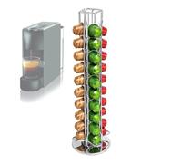 Support de dosettes de café, support de rangement pour dosettes de café, carrousel rotatif à 360 degrés, support vertical de rangement de café en métal, pour station de café