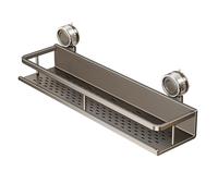 Support de douche à ventouse, étagère de rangement murale avec adhésif solide pour une installation facile, design sturdy pour appartement, cuisine, salle de séjour, maison, saison