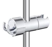 Support De Douche Avec 2 Crochets, Support Pommeau De Douche 16~27mm à Diamètre Réglable Adapté à La Barre De Douche Accroche Pommeau De Gebürstet 360° Drehbarer Universal Duschkopfhalter Argent