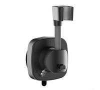 Support de douche avec joint pivotant et ventouse haute adhérence pour un montage sûr sur le carrelage, le verre ou le miroir (gris)