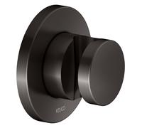 Support de douche mural KEUCO IXMO 59591350001 titane noir brossé, rosace ronde, utilisable à droite ou à gauche