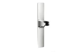 Support de douche magnétique en acier inoxydable 304 réglable sans perçage pour carrelage ou verre résistant à la rouille Support coulissant Aimant puissant pour pommeau de douche standard Argenté (A)