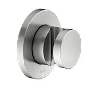 Support de douche mural KEUCO IXMO 59591210001 finition inox, rosace ronde, utilisable à droite ou à gauche