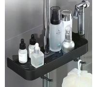 Support de douche mural réglable, range-tout de bain anti-rouille pour shampooing, après-shampoing, savon, lotion, accessoires de salle de bain Blanc,noir,grisABS