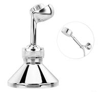Support de douche pivotant réglable, support mural en laiton massif avec finition chromée polie, convient aux pommeaux de douche standard, pour une installation facile de salle de bain