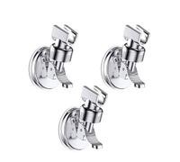 Support de douche réglable, 1 à 4 pièces, ventouse puissante, pommeau main, support mural rotatif for salle bain pour salle de bain, douche(Silver 3pcs)