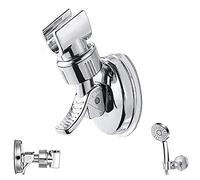 Support de Douche Réglable sans Perçage XPOOP Support Mural de Douche à Ventouse Amovible Matériau ABS Support de Douche sans Perforation Convient pour Salle de Bain Hôtel Carrelage en Verre Métal