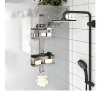 Support de Douche Suspendu Salle de Bain Acier Inoxydable 304 Brossé vidaXL