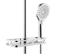 Support de douche - WENKO - Liberta - Installation facile - Crochets intégrés - Design chromé