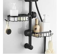 Support de douche - YYV - T-Audace - Acier inoxydable - Noir - Sans perçage