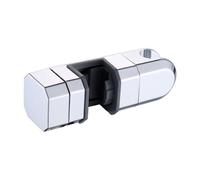 Support de douchette universel en plastique ABS de qualité supérieure, fonction pivotante à 360°, support réglable, barre de douche, chromé, 1 pièce (argent)