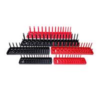 Support de douille organisateur rack 6 pièces plateau de rangement de douille en plastique multifonction pour douilles métriques et en pouces avec fentes marquées par taille outil