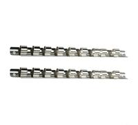 Support de douilles avec 8 clips sur rail pour un rangement sécurisé de douilles de 6,35 mm, 1,27 cm, support mural pour garage et atelier (1-2)