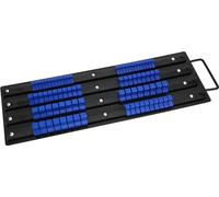 support de douilles multifonctionnel 1/2 3/8 1/4 pouces Rail de rangement avec 80 clips de douilles