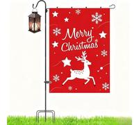 Support de drapeau de jardin en métal avec base à cinq griffes, conçu pour un affichage sécurisé des drapeaux de jardin et des accessoires suspendus