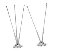 Support de Drapeau de Table Rétractable en Alliage de Zinc Argenté | Base Stable, Finition Mate Élégante, pour Réunions Formelles et Tables de Contrat