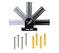 Support de drapeau en métal avec support en métal, design à angle multiple | Support réglable pour maison, balcon, balustrade, clôture, événements sportifs, décoration