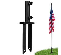 Support de drapeau en métal - Piquets de torche Tiki en acier de 37 cm, support de drapeau robuste pour gazon | Piquet de torche robuste avec bouton pour un montage sécurisé, pelouse, cour, comprend
