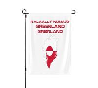 Support de drapeau Kalaallit Nunaat avec motif du Groenland à vendre, 30 x 45 cm, bannière de jardin double face pour extérieur.