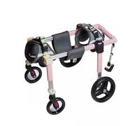 Support de fauteuil roulant pour chien à 4 roues, fauteuil roulant en aluminium, voiture de marche assistée réglable pour animaux de compagnie, teckel handicapé, équipement de promenade pour chien