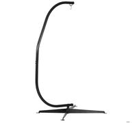 Outsunny Support pour fauteuil suspendu Base en X – Cadre métal, boucle à ressort, 120 kg, Noir