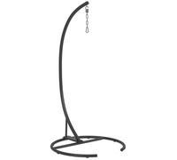 Outsunny Support de Fauteuil Suspendu, Support Chaise Suspendue avec Base Ronde, Cadre en métal Robuste, Charge Max. 150 kg, pour balançoire/œuf/Fauteuil hamac, Ø 102 x 195 cm, Noir