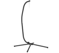 Outsunny Support de Fauteuil Suspendu, Support Chaise Suspendue, Base en X, Cadre en C, Cadre en métal Robuste, Charge Max. 150 kg, 128 x 105 x 205 cm, Noir