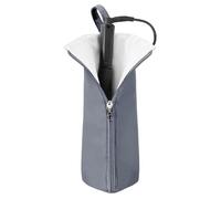 Support de fer à friser, sac de rangement à suspendre, 30 x 12 cm, design résistant à la chaleur, organisateur de fer à lisser pour coiffeuse de salle de bain, organisateur de poche pour outils, gris