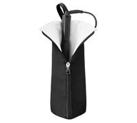 Support de fer à friser, sac de rangement à suspendre, 30 x 12 cm, design résistant à la chaleur, organisateur de fer à lisser pour coiffeuse de salle de bain, organisateur de poche pour outils, Noir