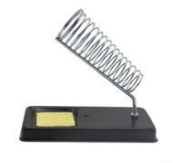 Support de fer à souder en métal avec base à vis fixe antidérapante, compatible avec les fers à souder électriques et facile à utiliser et à nettoyer (avec éponge)