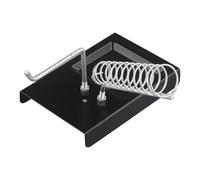 Support de fer à souder en métal pour atelier - Support en alliage résistant à la chaleur avec suspension pour fente de fil d'étain, 13 x 9 x 10 cm, noir