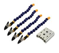 Support de fer à souder flexible avec clips en acier inoxydable et bras réglables en polypropylène - Troisième main pour soudage PCB et réparation électronique (D)