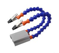 Support de fer à souder flexible avec troisième main pour soudage PCB, base en alliage d'aluminium avec 6 trous de montage, clips en acier inoxydable avec frottement (B)