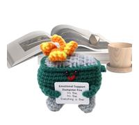 Support - de feu au Crochet Positif de 8,9 x 8,3 cm avec Carte d'affirmation Positive, Crochet inspirant Fait à la Main, Cadeau de Soutien pour la Famille et Les Amis