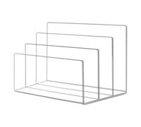 Support De Fichiers En Acrylique Transparent, 3 Sections, Support De Bureau, Organisateur De Fichiers Clair, Documents/Lettres/Livres/Maquillage