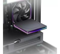 Support de figurine à miroir infini ARGB, double couche intérieure et extérieure, compatible avec les ventilateurs de boîtier d'ordinateur de 120 mm, support d'affichage, AURA SYNC black color