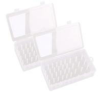 Support de fil, 2 pièces organisateur de fil à broder 42 bobines boîte rangement couture transparente 9, 3x5, 4x2, 6 pouces support PP portable vide rabattable pour bobines, stockage couture