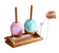Support de fil à crochet - Double broche - Enrouleur rotatif - Support de fil pour tricot et crochet, pour les débutants, les fans de tricot, les amateurs de crochet, la , les travaux manuels