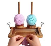 Support de fil à crochet, support rotatif à double broche, pour les amateurs de tricot et de crochet, accessoires de , cadeau d'anniversaire