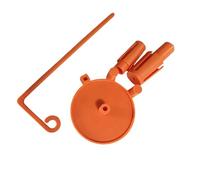 Support de fil compact pour machine à coudre avec base antidérapante et crochet de guidage à positions élevées pour faciliter l'alimentation du fil double