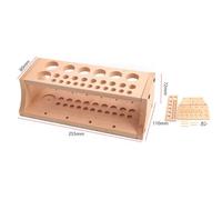 Support De Fil De Bobine, Support De Bobine, Porte-Cuir En Hêtre, Support De Rangement Pour Ensemble D'outils De Maroquinerie, 1 Ensemble, 27 Trous, 4 Bobines
