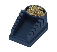 Support de fil de soudure solide avec silicone souple et poignée, bleu | Base antidérapante et plusieurs fentes en forme de V pour différentes tailles de fil de 32 AWG à 7 AWG lors de projets de