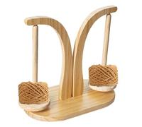 Support de fil en bois - Distributeur de fil magnétique pour tricot, crochet, bricolage - Rotation du double fil avec mouvement pendulaire lisse, pas de filetage d'enchevêtrement - Organiseur pour