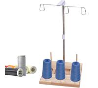 Support de fil - Support en bois, support de et de broderie portatif| Support réglable Bobine multiple Outil d'artisanat léger durable Système de gestion de fil Machine domestique
