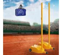Support de filet de badminton - Bâtons de volleyball d'intérieur et d'extérieur avec base remplissable - Cadre portable pour filet de tennis pour la plage