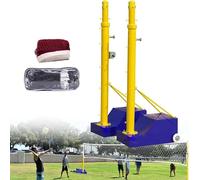 Support de filet de badminton portable, hauteur réglable de 1,5 à 2,4 m, filet de volleyball avec roues, équipement de sports de plein air pour adultes et jeunes