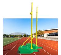 Support de filet de badminton robuste, poteaux de volley-ball portables avec base et roues pondérées, 20ft Nylon Court Set pour arrière-cour, plage, jeux d'entraînement de parc, système de cadre en fe