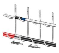 Support de filet de piscine, support de clôture en alliage d'aluminium pour tuyau de piscine - Outil de rangement pour brosses, tuyaux, poteaux télescopiques