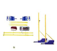 Support de filet de volleyball et badminton, ensemble de bâtons portables très résistants, 1,5 à 2,1 m de hauteur, équipement de sports de plein air pour jardin ou aire de jeux